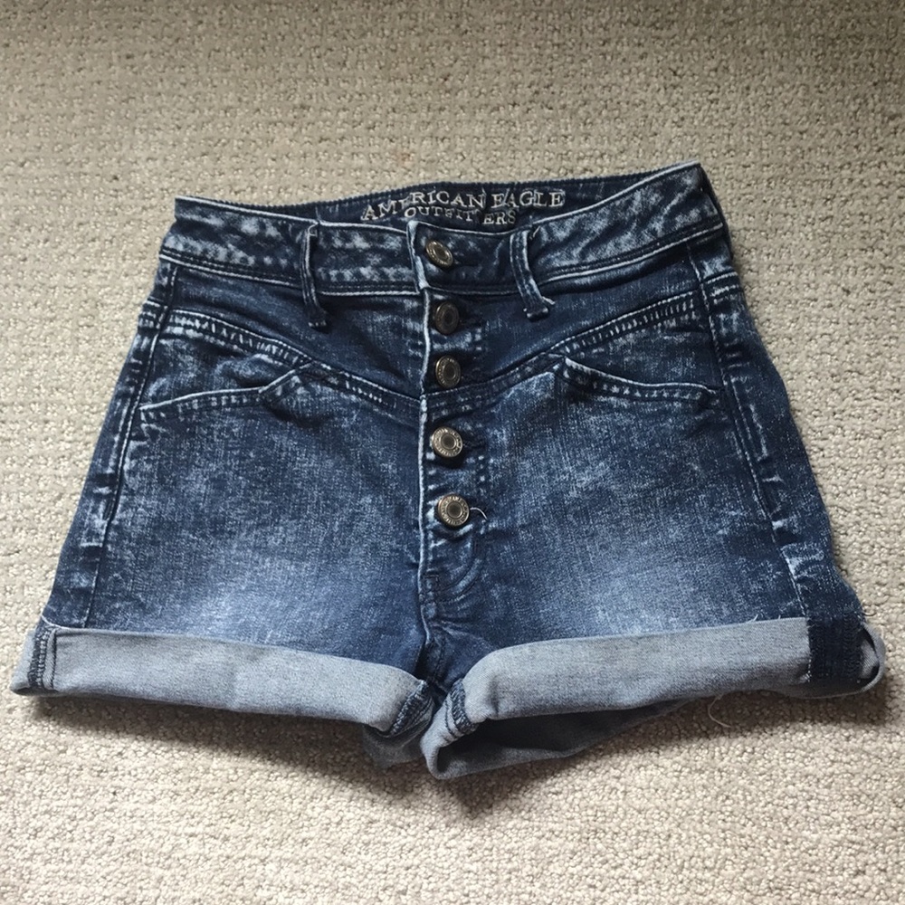 American eagle outfitters high rise jean shorts